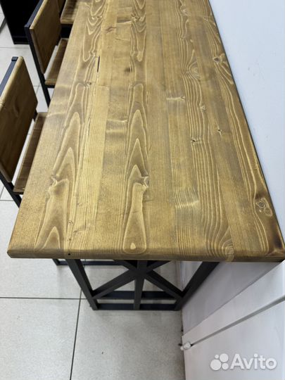 Барный стол и стулья лофт