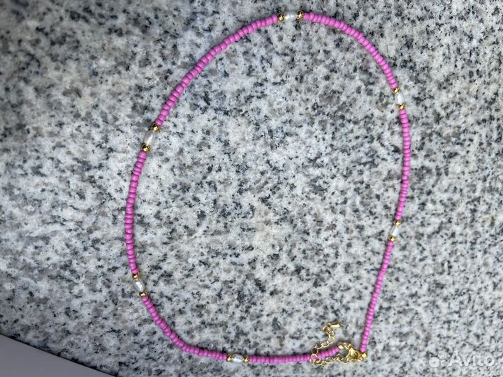 Колье с натуральным жемчугом