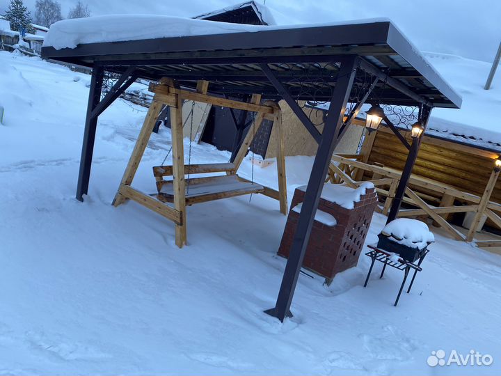 Беседка-качели-навес