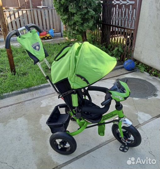 Детский велосипед с родительской ручкой