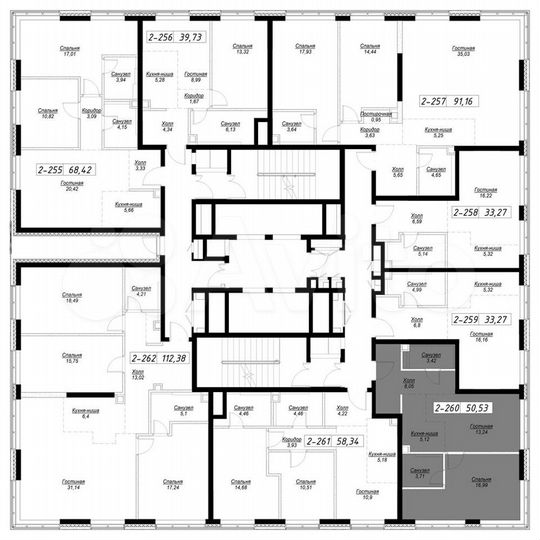 1-к. квартира, 50,4 м², 28/36 эт.