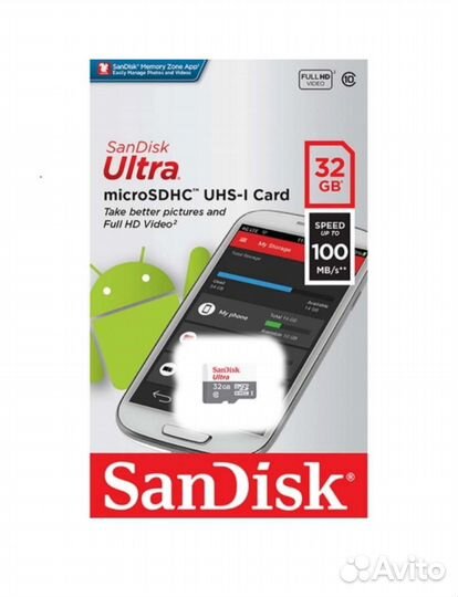 Карта памяти MicroSD SanDisk 32 GB 10 Class