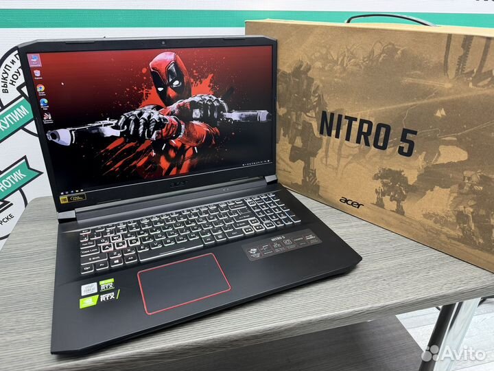 Огромный Acer Nitro i7-10750 16G RTX 2060 SSD+1000