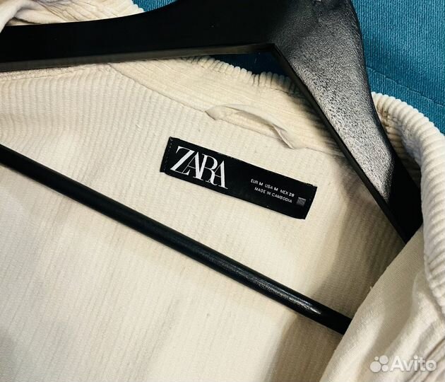 Zara Оригинал рубашка женская вельвет