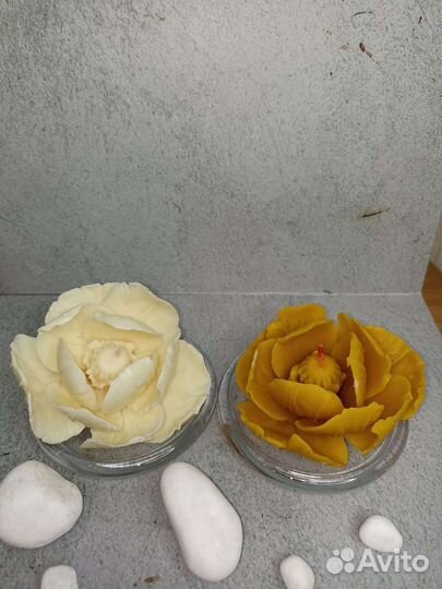 Свечи из натурального воска ручной работы