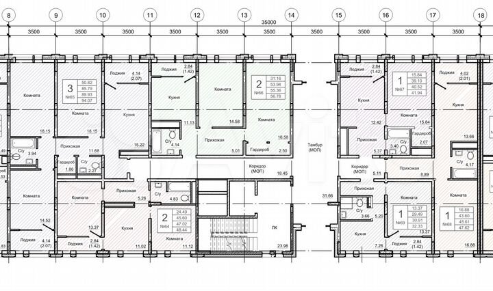 2-к. квартира, 48,1 м², 1/9 эт.
