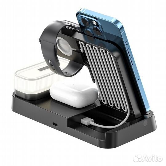 Беспроводное зу A37 4in1 wireless charger PAD 30W