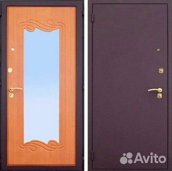 Стальная дверь зеркалом