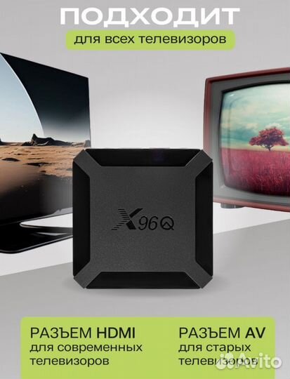 Smart tv приставка прошитая X96Q WiFi 4K