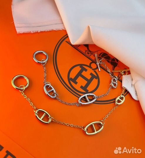 Цепь колье Hermes 150см