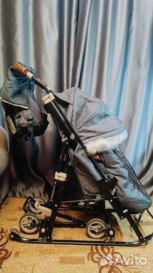Санки коляска galaxy glory gloss