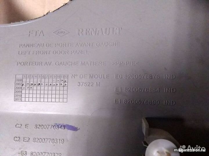 Обшивка двери передней Renault Logan I левой