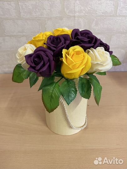 Букет из мыльных роз