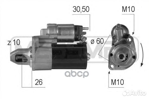 Стартер mercedes W204/W212/W221 1.1kw 220593 Era