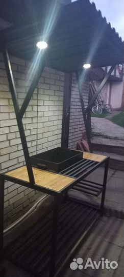 Мангал с крышей