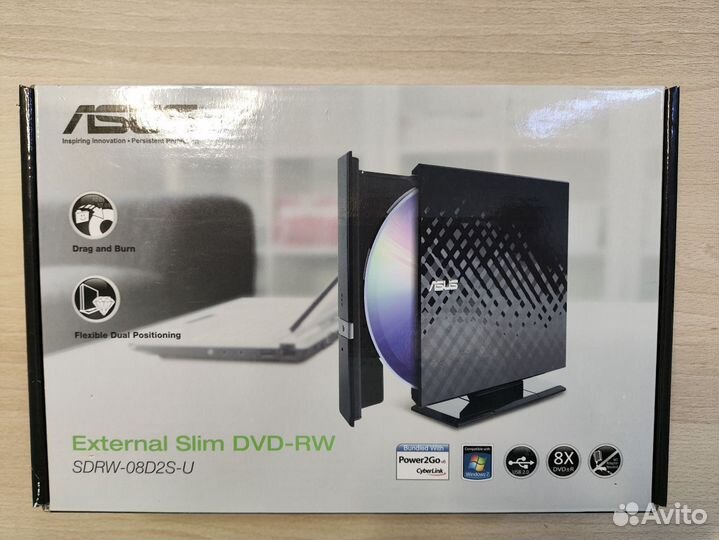 Внешний DVD-RW привод asus sdrw-08D2S-U