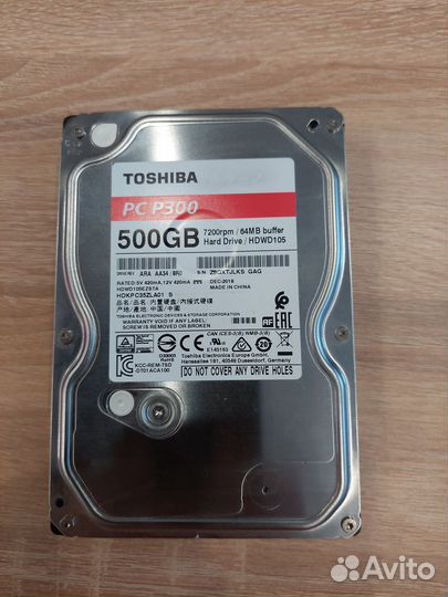 Жесткий диск 500gb SATA (переназначенные сектора)