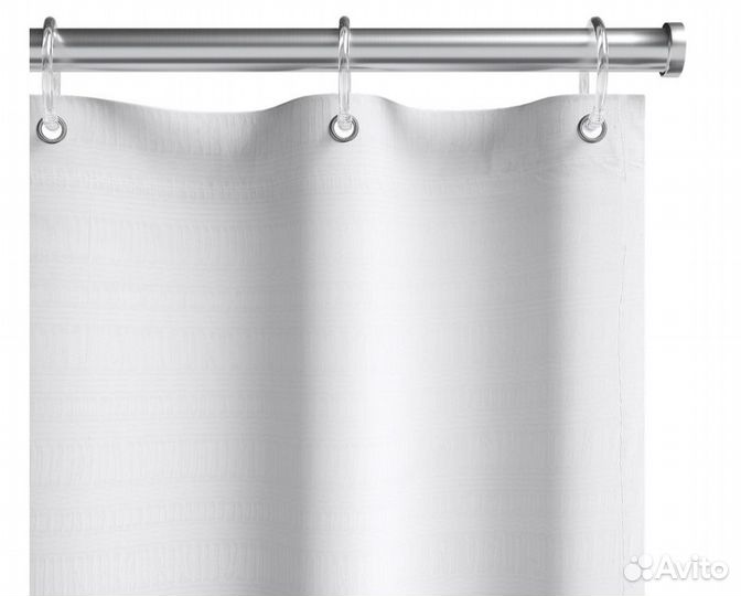Штора для ванной 1800х1800 мм полиэстер белая