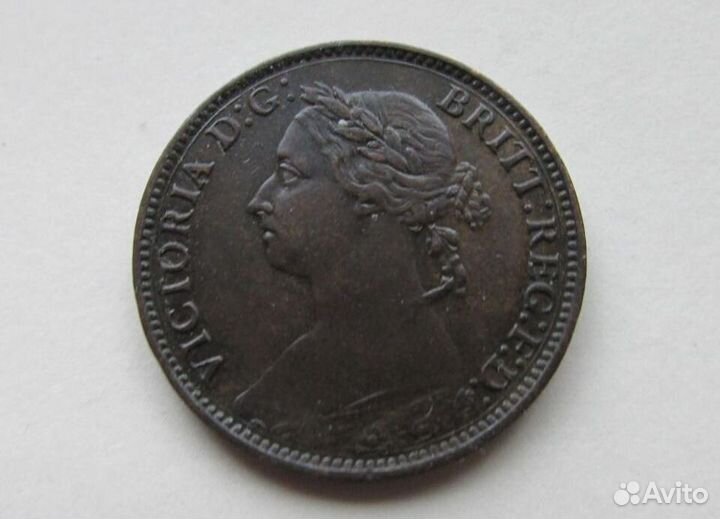 1 фартинг 1866, 1884 г. и др. Великобритания