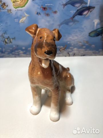 Фарфоровая cтатуэтка Эрдельтерьер СССР 1964 год