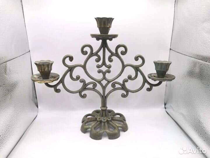 Подсвечник на 3 свечи Силумин Аллюминий
