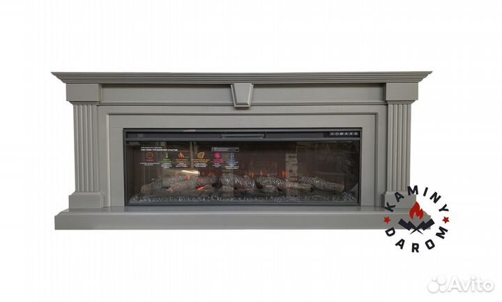 Электрокамин широкий