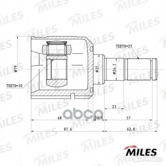 Шрус hyundai matrix 01-06/ elantra/lantra 95-06