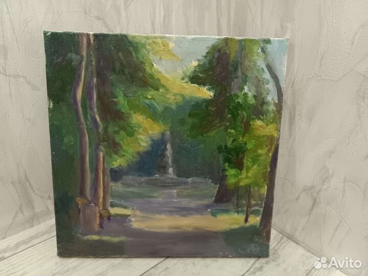 Картина маслом на холсте городской пейзаж 3030