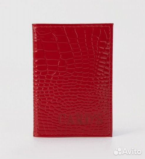 Визитница, 36 карт, кожа красный Россия
