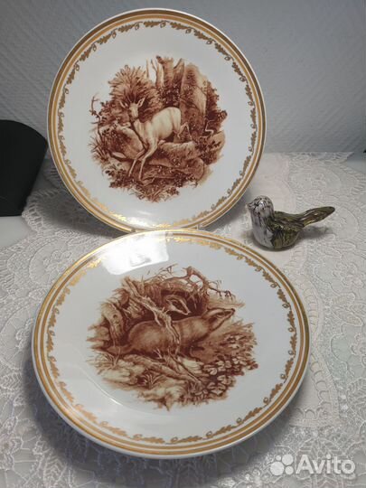 Сервиз. Охота. Прорезной фарфор. Германия