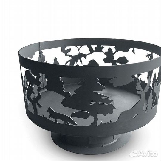 Чаша для костра рисунок леса 600мм высота 25см