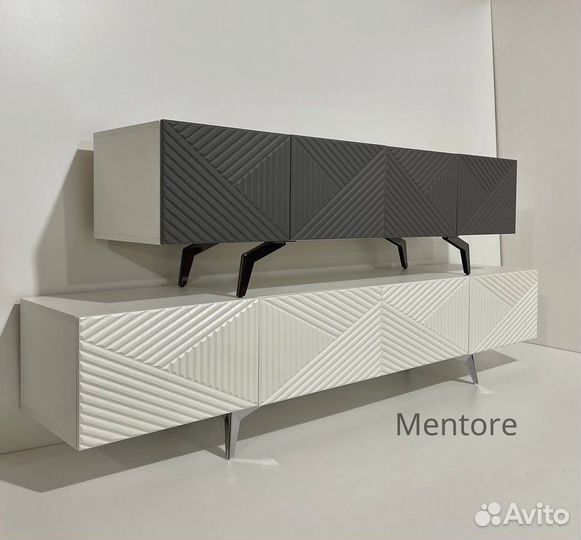 Тумба тв Bravo в цвете графит (на опорах)