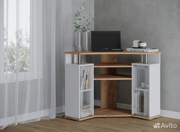 Тумба с полками современная угловая