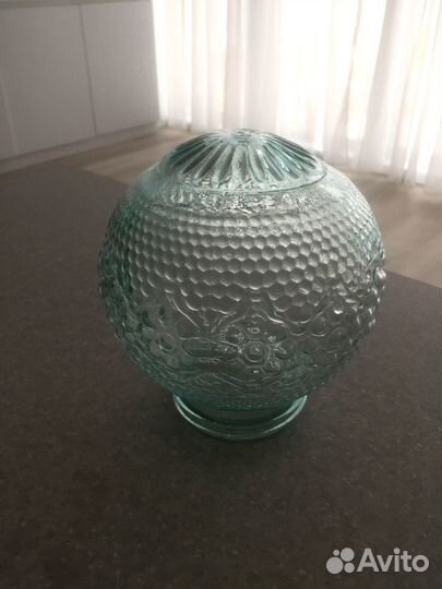 Стеклянный круглый плафон СССР