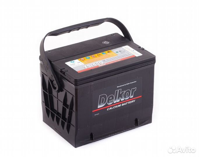 Аккумулятор Delkor 75 Ач-650 A (боковые клеммы)