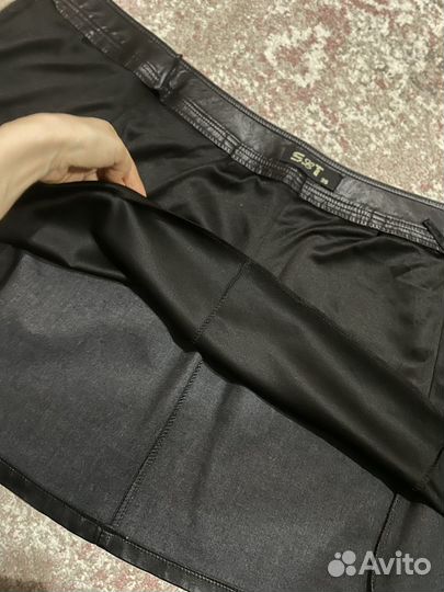 Юбка кожаная