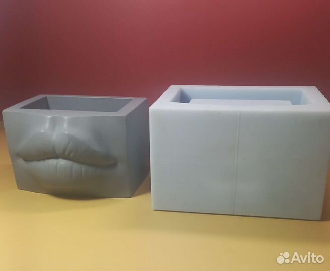 Силиконовая фoрма молд Кашпо Губы Джоли