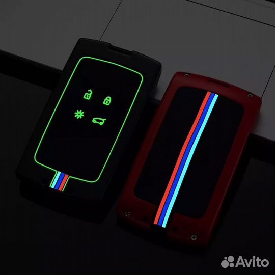 Чехол для ключа Renault / Рено металл Black