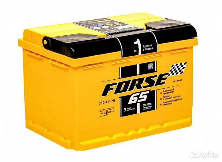 Аккумулятор автомобильный Forse 65Ач обратная пол