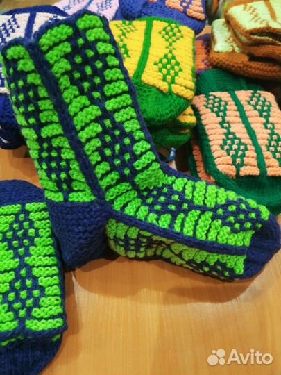 Носки тёплые вязаные