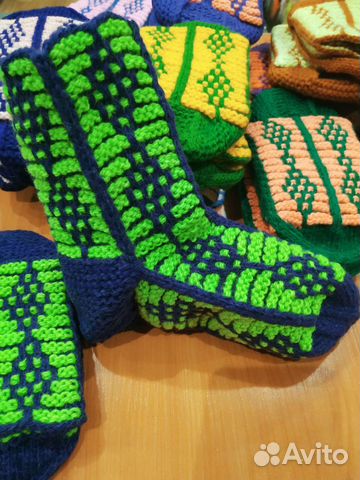 Носки тёплые вязаные