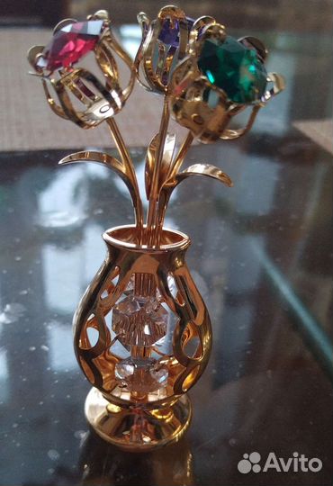 Ваза с букетом crystocraft