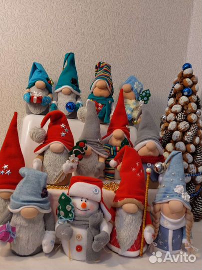 Гномы под ёлку ручной работы
