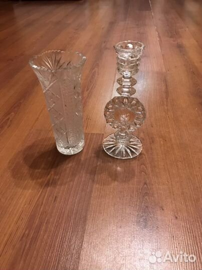 Ваза хрустальная