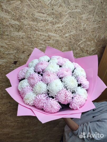 Букет корзина цветы 501шт розы хризантема