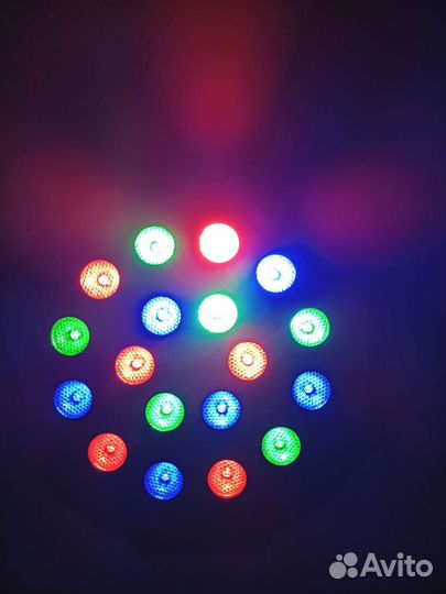 LED цветной диско прожектор