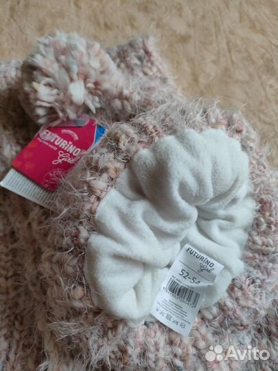 Комплект шапка и шарф для девочки