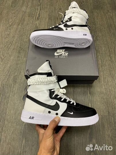 Кроссовки Nike SF Air Force 1 Black White (41-45)