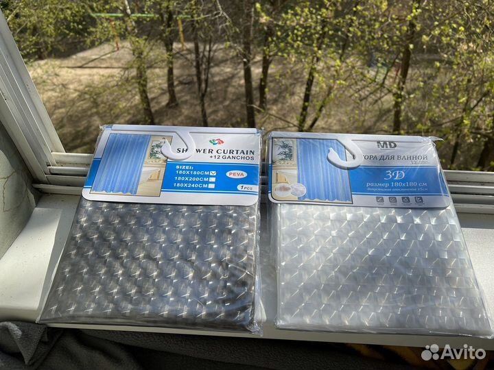 Шторы в ванную/душевую тканевые и 3Д