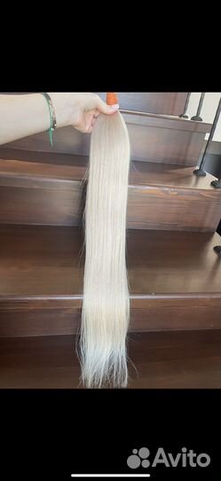 Волосы для наращивания 70 см блонд